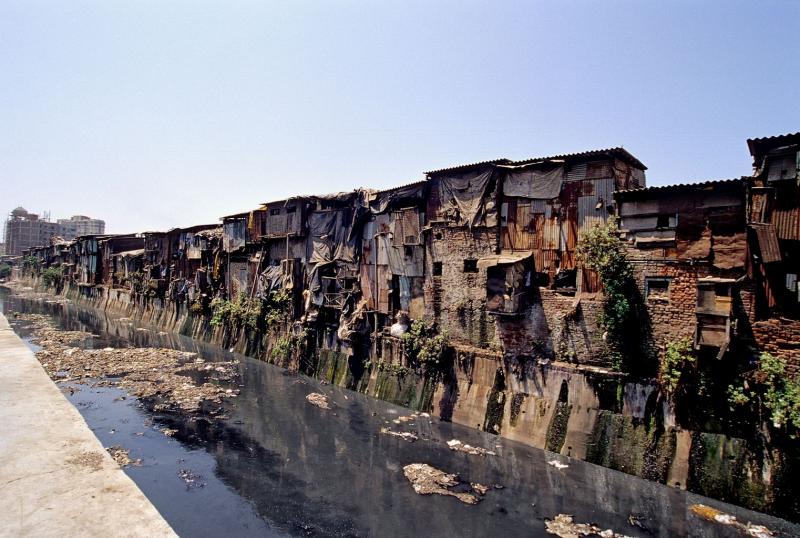 Dharavi slums in mumbai